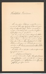 k.k. naturhistorisches Hofmuseum, Intendanzakten 1885-1896 (Hauer), Aktenzahl Z.398/1888, Seite 1